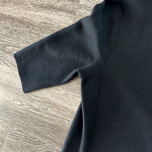 GUC PAUW AMSTERDAM Black Wool Sheep Skin Dress Size 3 LBD Quiet Luxury - Picture 9 of 14